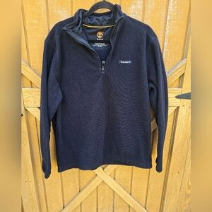Timberland Men's Black Half Zip Sweater